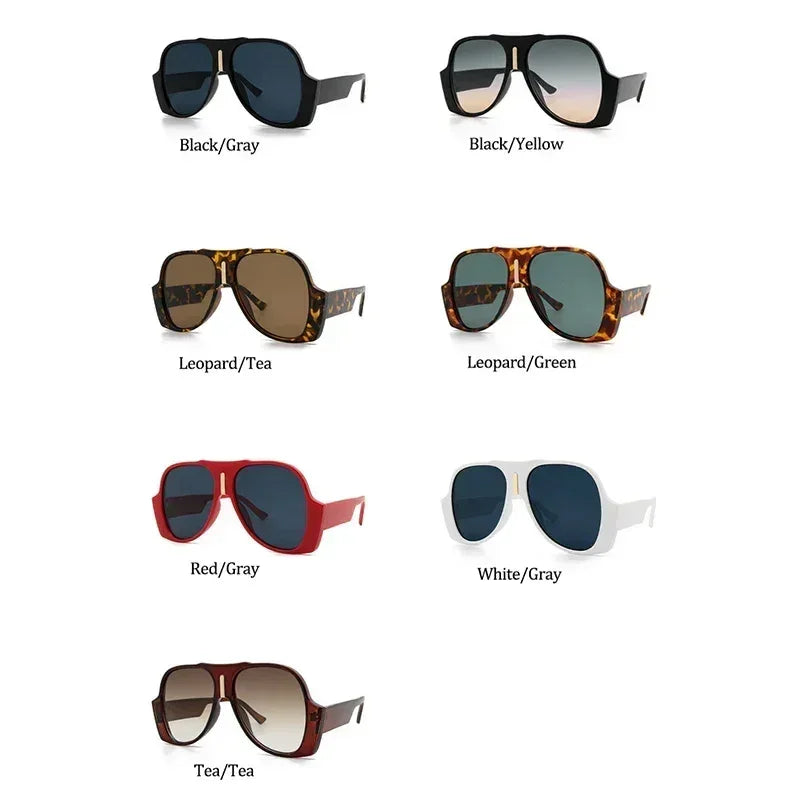 Gradient Oversized Pilot Sunglasses