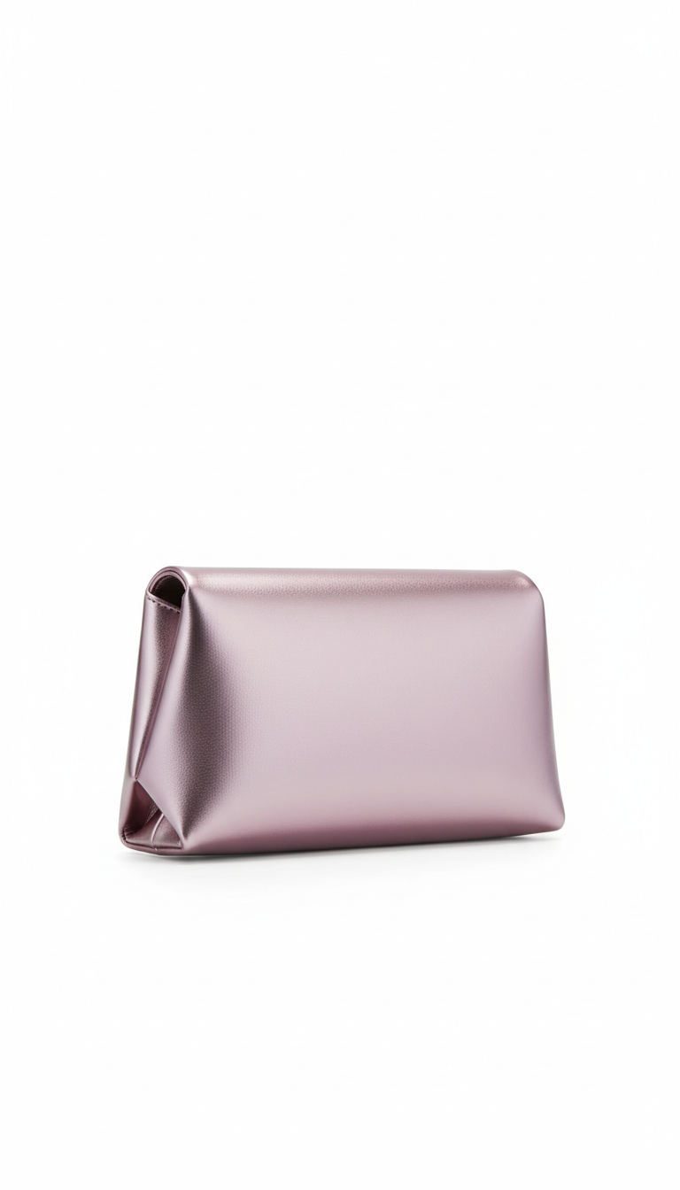 Platinum Mist Metallic Clutch Bag